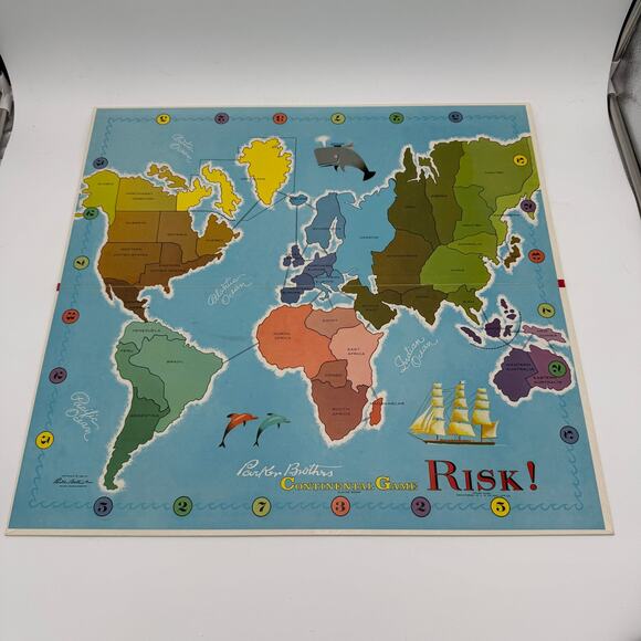 Vintage 1959 Risk Board Game Wooden Pieces Parker Brothers - Picture 6 of 11